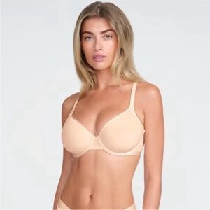 CUUP The Demi Bra 34F Sand Beige Molded Cup Underwire Everyday T-shirt Bra